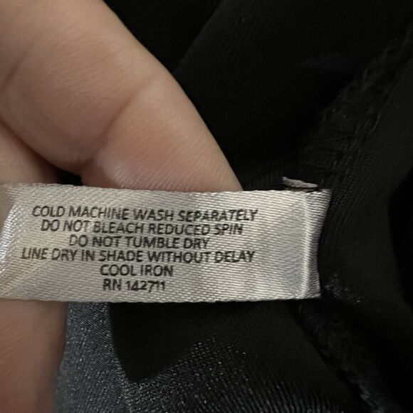 Eloquii Women’s Jumpsuit Sz 14 Black Open Back Zip Off Peplum Scuba Knit - Picture 8 of 9